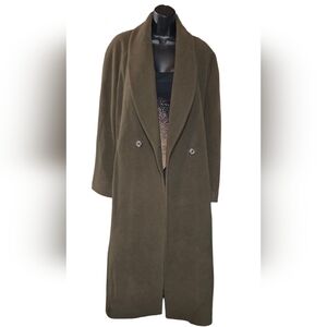 Kristen Blake Brown Double-Breasted Wool-cashmere Blend Women's Coat Size 16